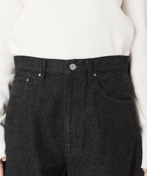 journal standard L'essage(ジャーナルスタンダードレサージュ)の「《追加3》ルーズウェービング 3D デニムパンツ(デニムパンツ・レディース・ブラック/ネイビー・36/38)」の9枚目の写真