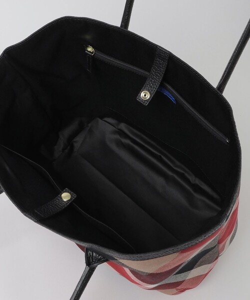 BLUE LABEL CRESTBRIDGE（ブルーレーベルクレストブリッジ）の「クレストブリッジチェックカルゼトートバッグ（トートバッグ・レディース・レッド/ベージュ系その他・FREE）」の6枚目の写真