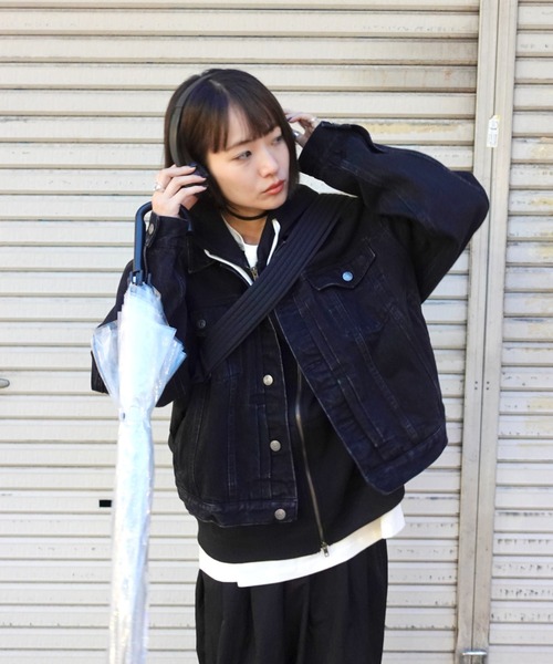 TEEN BOOP ボーイズデニムGジャン ブラック TEEN BOOP（ティーンブープ）の「ボーイズデニムGジャン（デニム