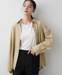 Dessin（デッサン）の「【洗える】ストレッチスウェードライクシャツ（シャツ/ブラウス）」