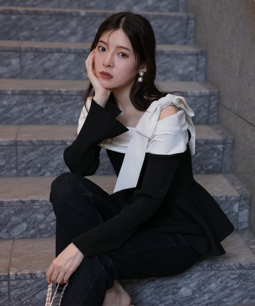 リランドチュール⭐︎ハイネックリボンニット Rirandture（リランドチュール）の「ハイネックリボンニット（ニット