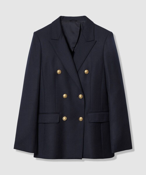 ANAYI（アナイ）の「【セットアップ対応商品】ウールオックスダブルジャケット（テーラードジャケット・レディース・トップグレー/ネイビー・38/36）」の12枚目の写真