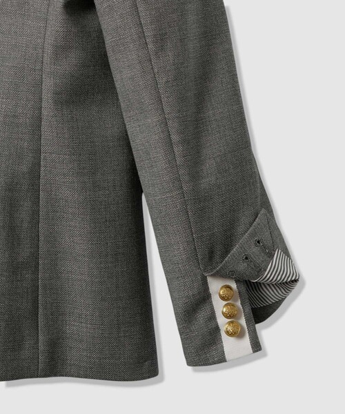 ANAYI（アナイ）の「【セットアップ対応商品】ウールオックスダブルジャケット（テーラードジャケット・レディース・トップグレー/ネイビー・38/36）」の18枚目の写真