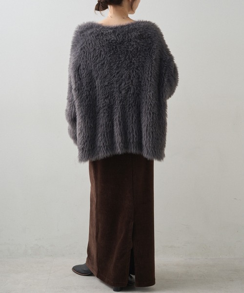 セール】シャギーニットVネックカーディガン（カーディガン/ボレロ