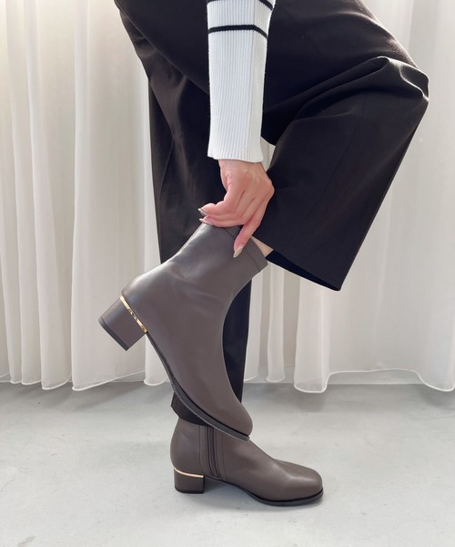WA ORiental TRaffic（ダブルエーオリエンタルトラフィック）の「ヒール パーツ ストレッチブーツ /52402 柔らかい（ブーツ・レディース・ブラウン/ブラック/グレー・S/M/L/LL/SS/3L）」の3枚目の写真