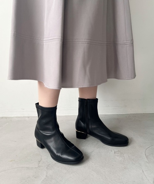 WA ORiental TRaffic（ダブルエーオリエンタルトラフィック）の「ヒール パーツ ストレッチブーツ /52402 柔らかい（ブーツ・レディース・ブラウン/ブラック/グレー・S/M/L/LL/SS/3L）」の4枚目の写真