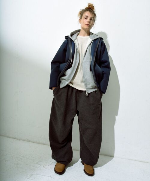 PULP/417EDIFICE(パルプフォーワンセブンエディフィス)の「Laid.B / レイドビー FROST MORNING PANTS(スウェットパンツ・メンズ・ブラウン/ブラック/グレー・1/2)」の7枚目の写真