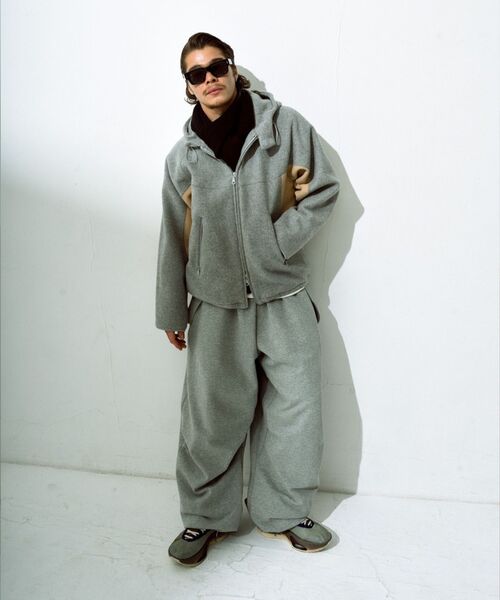 PULP/417EDIFICE(パルプフォーワンセブンエディフィス)の「Laid.B / レイドビー FROST MORNING PANTS(スウェットパンツ・メンズ・ブラウン/ブラック/グレー・1/2)」の9枚目の写真