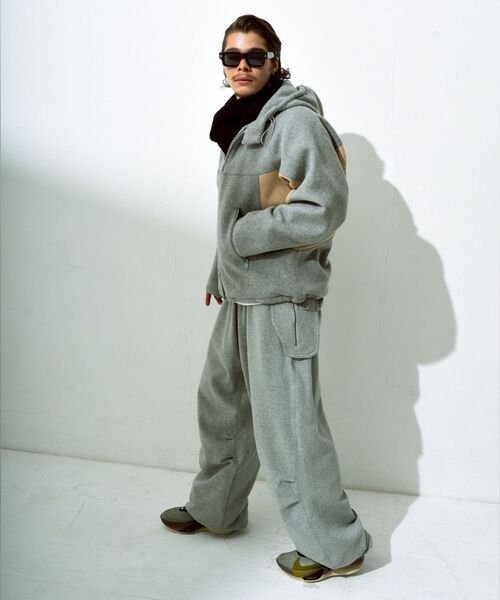PULP/417EDIFICE(パルプフォーワンセブンエディフィス)の「Laid.B / レイドビー FROST MORNING PANTS(スウェットパンツ・メンズ・ブラウン/ブラック/グレー・1/2)」の10枚目の写真