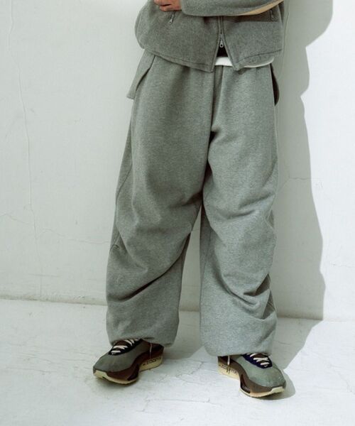 PULP/417EDIFICE(パルプフォーワンセブンエディフィス)の「Laid.B / レイドビー FROST MORNING PANTS(スウェットパンツ・メンズ・ブラウン/ブラック/グレー・1/2)」の11枚目の写真