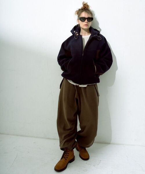 PULP/417EDIFICE(パルプフォーワンセブンエディフィス)の「Laid.B / レイドビー FROST MORNING PANTS(スウェットパンツ・メンズ・ブラウン/ブラック/グレー・1/2)」の12枚目の写真