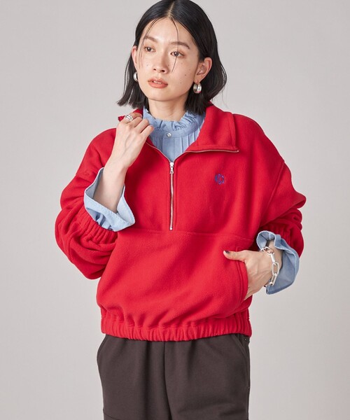 SHIPS NINE CASE:〈手洗い可能〉フリース ハーフ ジップ プルオーバー