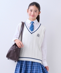 pom ponette junior(ポンポネットジュニア)の【卒服】Vネックラインベスト(スーツベスト)