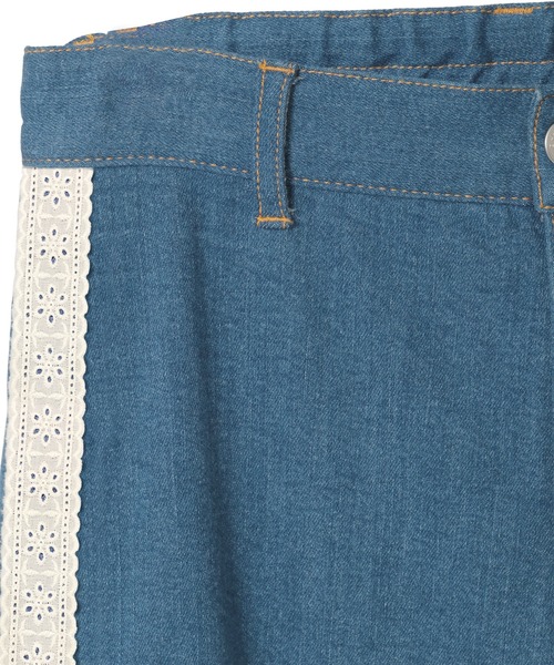 Candy Stripper（キャンディストリッパー）の「LACY ROSE DENIM パンツ（デニムパンツ・レディース・ブラック/ライトインディゴブルー/オフホワイト・FREE）」の22枚目の写真