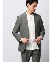 ノーカラージャケット テーラードジャケット デニム ジャケット