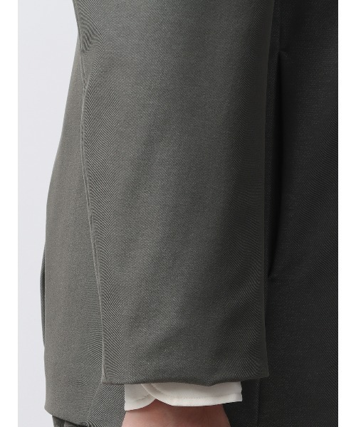 SUIT SQUARE（スーツスクエア）の「スマみえジャケット ノーカラー ウォッシャブル ストレッチ 防シワ CROSS MOVA（テーラードジャケット・メンズ・グレー系・LL/L/M/S）」の7枚目の写真