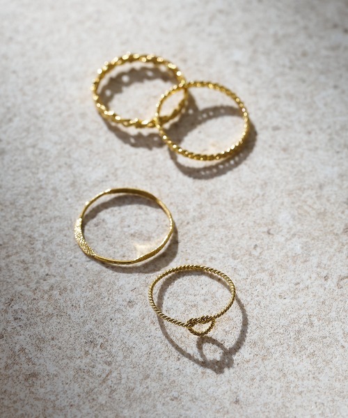 collex（コレックス）の「【Ljud/ユード】4連ノットリング（リング・レディース・シルバー/ゴールド・フリー）」の2枚目の写真