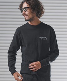 1minute 1second | mlt5440-9oz USA cotton long sleeve cut&sewn with cursive embroidery ロングスリーブTシャツ(1M25F340)(Tシャツ/カットソー)