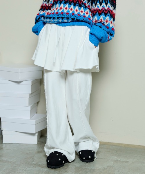 Flared Skirt Layered Sweatpants / フレアスカートレイヤー