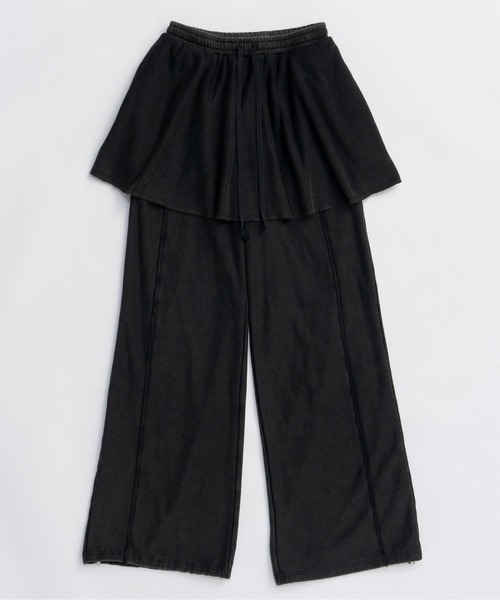 MAISON SPECIAL(メゾンスペシャル)の「Flared Skirt Layered Sweatpants / フレアスカートレイヤースウェットパンツ(スウェットパンツ・レディース・グレー/チャコールグレー/ホワイト・38/36)」の9枚目の写真