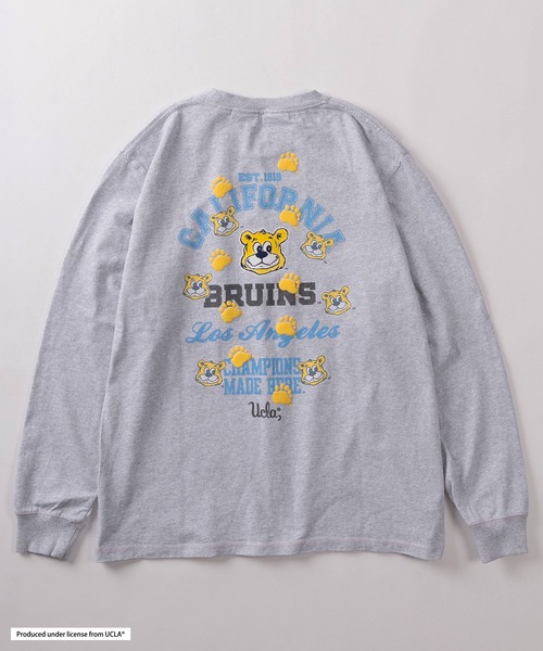 UCLA（ユーシーエルエー）の「【75】【UCLA/ユーシーエルエー】×【NUTMEG/ナツメグ】ダブルネーム ヘビーウェイト グラフィック ロングスリーブTシャツ（Tシャツ/カットソー・メンズ・ブラック/グレー/ホワイト/ネイビー・M/L/XL）」の8枚目の写真