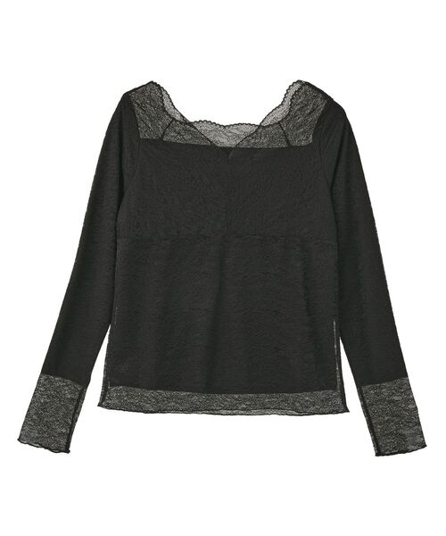 earth music&ecology（アースミュージックアンドエコロジー）の「【吸湿発熱/前後2WAY】あったかフェミニンインナー（2wayネック）（Tシャツ/カットソー・レディース・ライトグレー/ブラック/オフホワイト/ホワイト系その他2・S/M）」の10枚目の写真