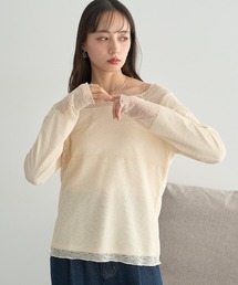 【吸湿発熱/前後2WAY】あったかフェミニンインナー(2wayネック)