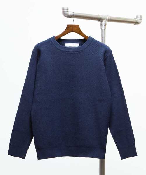 MEN'S MELROSE(メンズメルローズ)の「ラムウールライクプレーティングクルーネックニット(ニット/セーター・メンズ・グレー/アイボリー/レッド/ネイビー/ブラウン・2/3/4)」の16枚目の写真