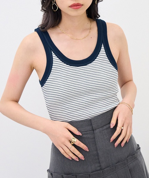 MILLER(ミラー)の「【Robert P. Miller】カップ付き リブUSタンク RM224-2040(タンクトップ・レディース・アイボリー/その他5/その他3/その他2/イエロー/ネイビー/レッド/ブラウン/グリーン/レッド系その他2/ブルー/その他4/その他6/ブラック/ライトグレー/マルチ・FREE)」の7枚目の写真