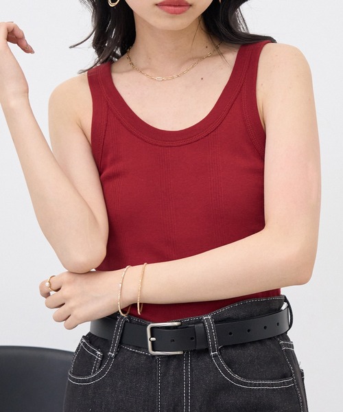 MILLER(ミラー)の「【Robert P. Miller】カップ付き リブUSタンク RM224-2040(タンクトップ・レディース・アイボリー/その他5/その他3/その他2/イエロー/ネイビー/レッド/ブラウン/グリーン/レッド系その他2/ブルー/その他4/その他6/ブラック/ライトグレー/マルチ・FREE)」の1枚目の写真