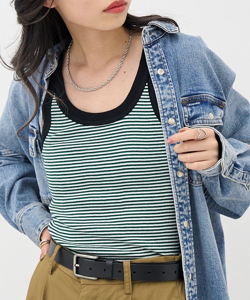 MILLER(ミラー)の「【Robert P. Miller】カップ付き リブUSタンク RM224-2040(タンクトップ・レディース・アイボリー/その他5/その他3/その他2/イエロー/ネイビー/レッド/ブラウン/グリーン/レッド系その他2/ブルー/その他4/その他6/ブラック/ライトグレー/マルチ・FREE)」の22枚目の写真