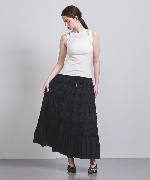 UNITED ARROWS（ユナイテッドアローズ）の「＜Pheeta＞Hedy シアー レイヤード タンクトップ WHT/013C-CU2（タンクトップ・レディース・ホワイト・FREE）」の4枚目の写真