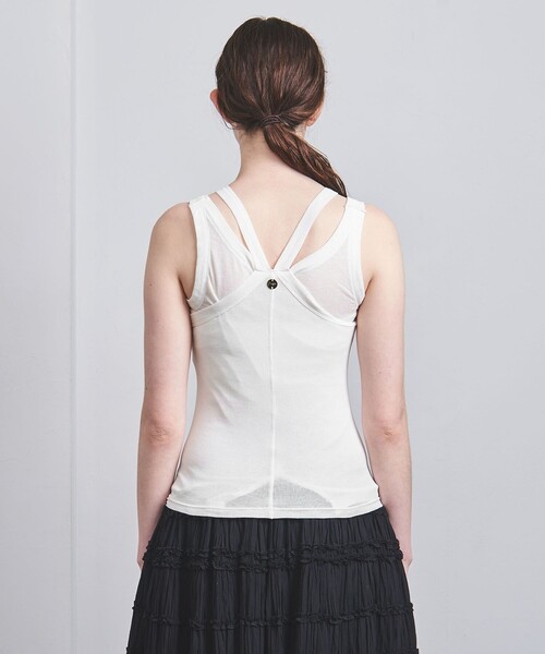 UNITED ARROWS（ユナイテッドアローズ）の「＜Pheeta＞Hedy シアー レイヤード タンクトップ WHT/013C-CU2（タンクトップ・レディース・ホワイト・FREE）」の7枚目の写真