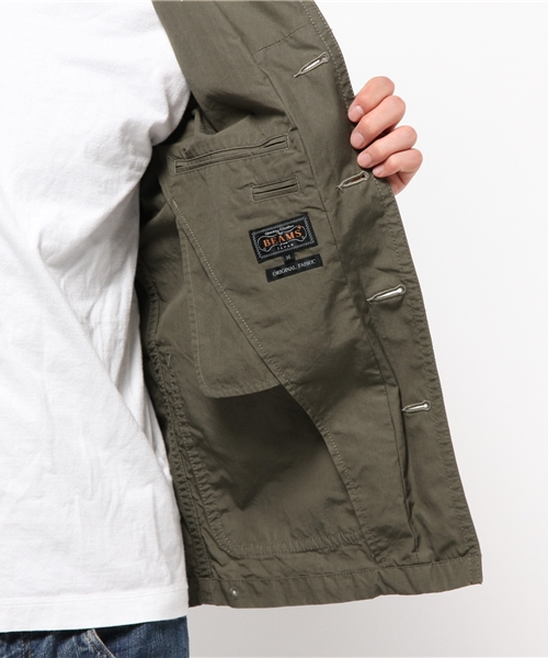 BEAMS PLUS オリーブ ミリタリージャケット Lサイズ BEAMS PLUS（ビームスプラス）の「BEAMS PLUS / USN リップス