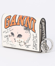 GANNI(ガニー)のGANNI/ガニー Bou Card Holder With Flap Cat / A7039 / キーチェーン付き カードホルダー(カードケース)