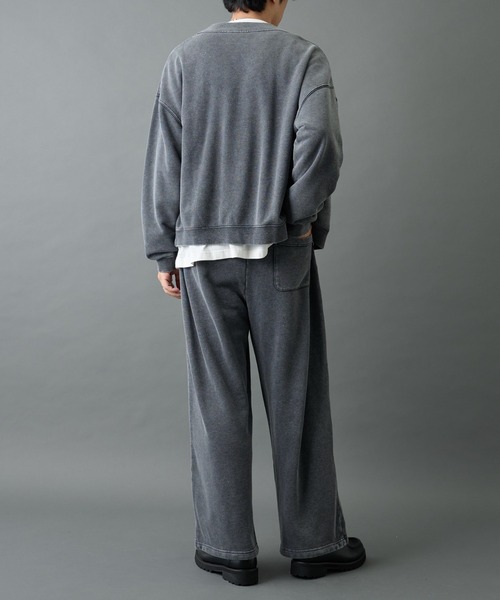 COLONY 2139(コロニートゥーワンスリーナイン)の「パウダー加工スウェットワイドパンツ(スウェットパンツ・メンズ・グレー/バーガンディー/ブラック・LARGE/MEDIUM)」の13枚目の写真