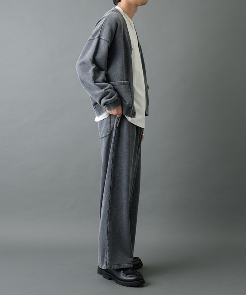 COLONY 2139(コロニートゥーワンスリーナイン)の「パウダー加工スウェットワイドパンツ(スウェットパンツ・メンズ・グレー/バーガンディー/ブラック・LARGE/MEDIUM)」の14枚目の写真