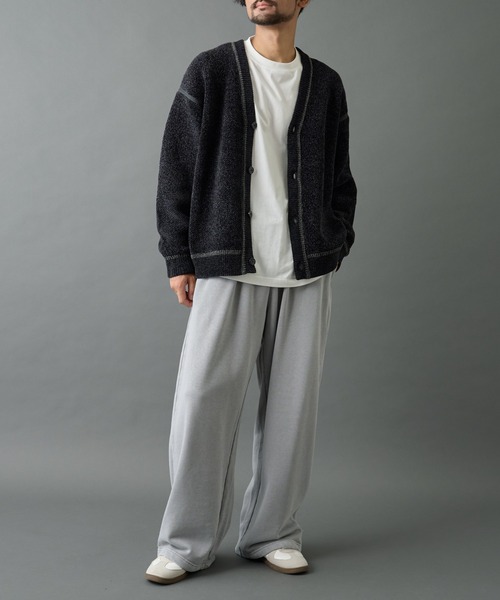 COLONY 2139(コロニートゥーワンスリーナイン)の「パウダー加工スウェットワイドパンツ(スウェットパンツ・メンズ・グレー/バーガンディー/ブラック・LARGE/MEDIUM)」の15枚目の写真