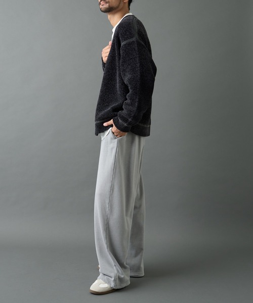 COLONY 2139(コロニートゥーワンスリーナイン)の「パウダー加工スウェットワイドパンツ(スウェットパンツ・メンズ・グレー/バーガンディー/ブラック・LARGE/MEDIUM)」の16枚目の写真
