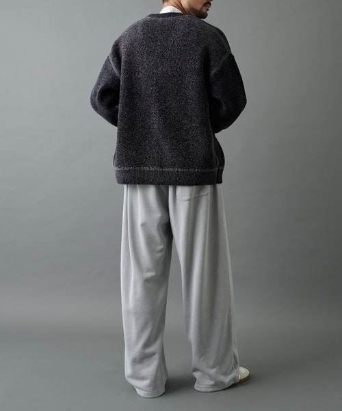 COLONY 2139(コロニートゥーワンスリーナイン)の「パウダー加工スウェットワイドパンツ(スウェットパンツ・メンズ・グレー/バーガンディー/ブラック・LARGE/MEDIUM)」の17枚目の写真