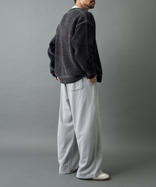 COLONY 2139(コロニートゥーワンスリーナイン)の「パウダー加工スウェットワイドパンツ(スウェットパンツ・メンズ・グレー/バーガンディー/ブラック・LARGE/MEDIUM)」の18枚目の写真