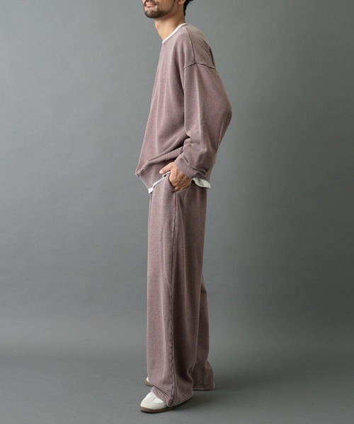 COLONY 2139(コロニートゥーワンスリーナイン)の「パウダー加工スウェットワイドパンツ(スウェットパンツ・メンズ・グレー/バーガンディー/ブラック・LARGE/MEDIUM)」の20枚目の写真