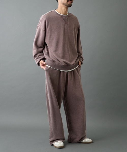 COLONY 2139(コロニートゥーワンスリーナイン)の「パウダー加工スウェットワイドパンツ(スウェットパンツ・メンズ・グレー/バーガンディー/ブラック・LARGE/MEDIUM)」の22枚目の写真