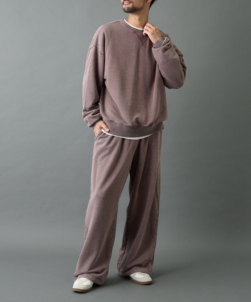 COLONY 2139(コロニートゥーワンスリーナイン)の「パウダー加工スウェットワイドパンツ(スウェットパンツ・メンズ・グレー/バーガンディー/ブラック・LARGE/MEDIUM)」の19枚目の写真