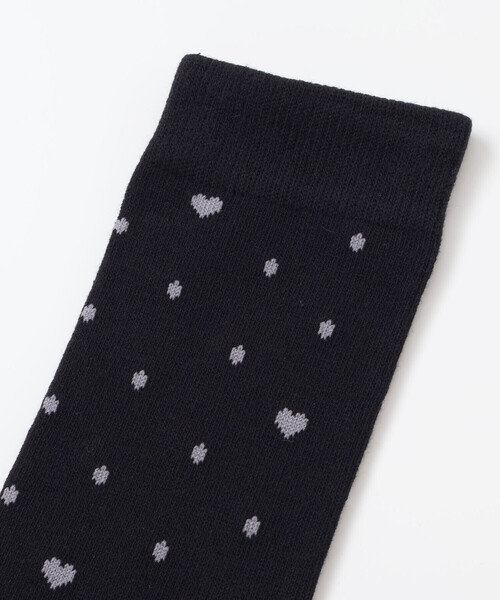 BeBe（ベベ）の「ハートドットニーハイソックス(15~24cm)（ソックス/靴下・キッズ・レッド系その他2/ブラック系その他・17.0cm/21.0cm/19.0cm/24.0cm）」の3枚目の写真