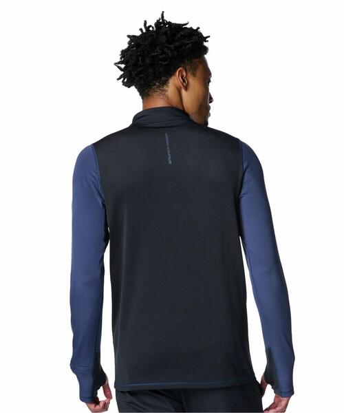 UNDER ARMOUR(アンダーアーマー)の「UAコールドウェザー プロ ロングスリーブ モックネック シャツ(トレーニング/メンズ)(Tシャツ/カットソー・メンズ・ネイビー×ホワイト・M/S/L/2XL/XL)」の2枚目の写真