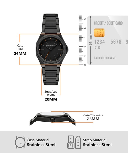 ARMANI EXCHANGE(アルマーニエクスチェンジ)の「アルマーニ・エクスチェンジ 腕時計 レディース アナログ ステンレス AX4621(アナログ腕時計・レディース・ブラック・FREE)」の5枚目の写真
