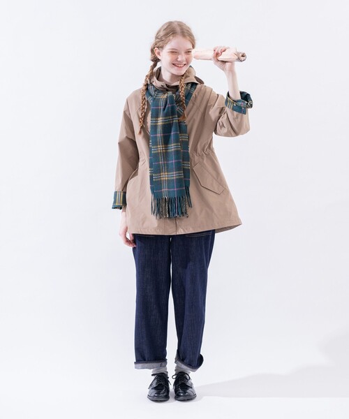 タータンチェック柄フード付きジャケット/Afternoon Tea Original