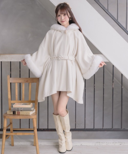 ファーケープコート（その他アウター）｜couture BY ROJITA