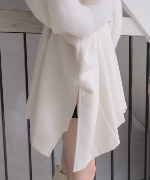 couture BY ROJITA(クチュールバイロジータ)の「ファーケープコート(その他アウター・レディース・ピンク/ホワイト/ブラック・FREE)」の8枚目の写真